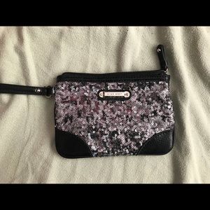 Hand purse black glitter